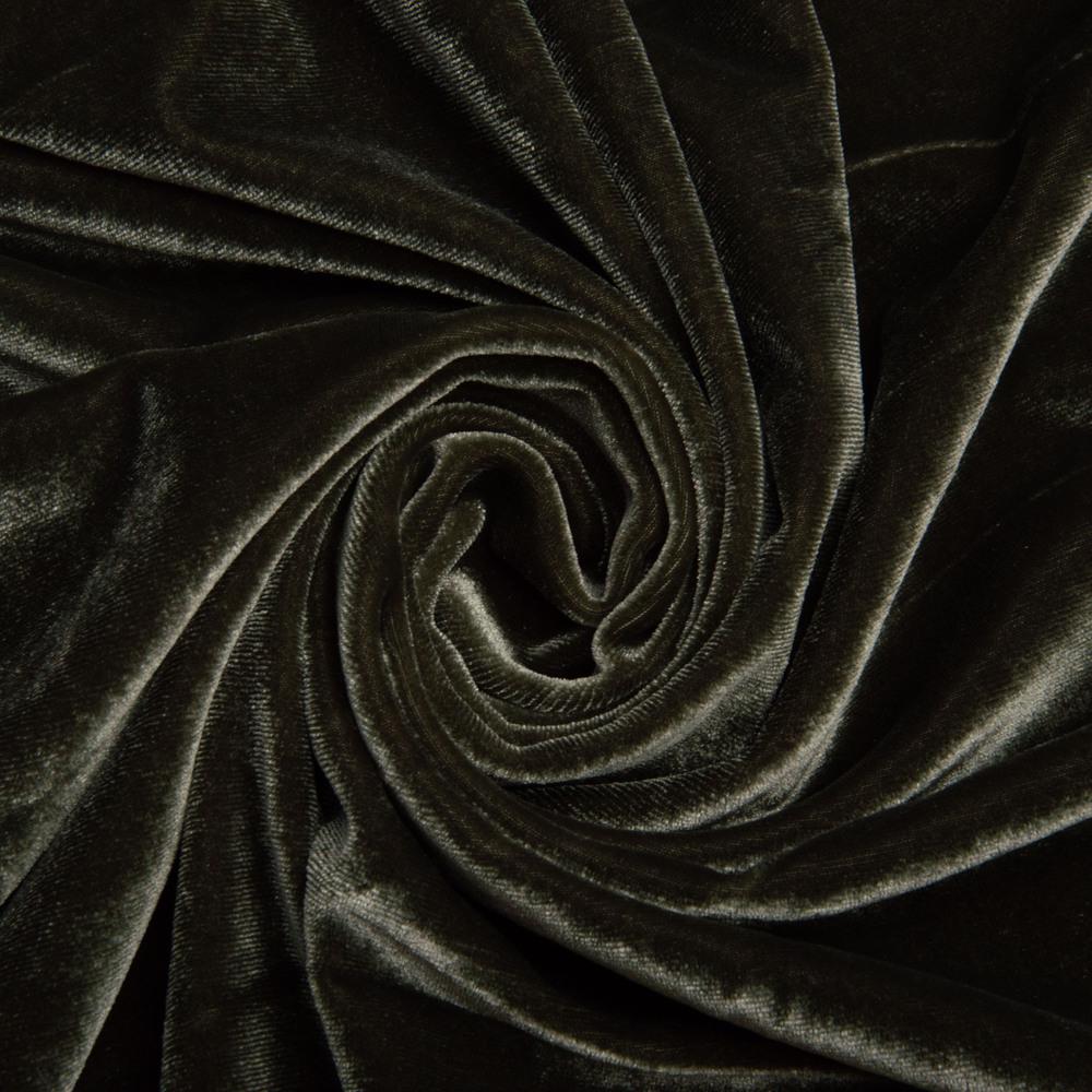 Ткань костюмная бархатная стрейчевая 300 гр/м2 Малахит (25361)