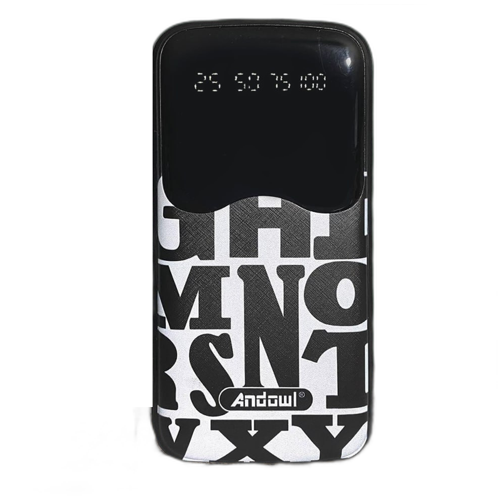 Повербанк Andowl Q-CD902X1 30000 mAh с быстрой зарядкой и встроенными кабелями Micro USB/Type C/Lightning Черный (c72e3323)