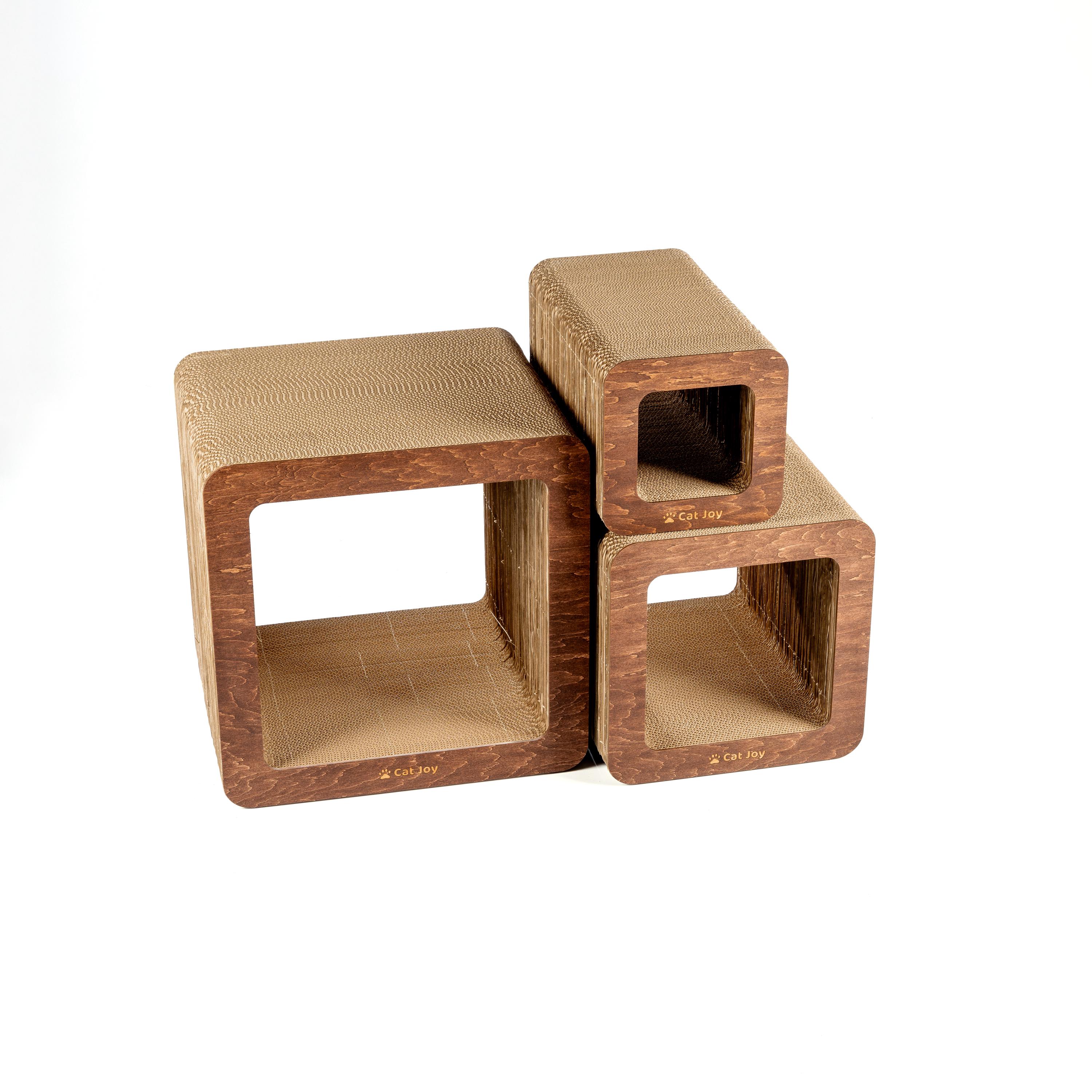 Когтеточки для кішок Cat Joy Boho з дерев'яним фасадом гофрокартон Коричневий (840300002) - фото 2 Когтеточки для кішок Cat Joy Boho з дерев'яним фасадом гофрокартон Коричневий (840300002) - фото 2