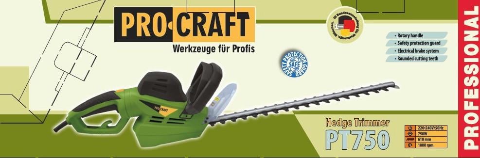 Кусторез электрический ProCraft PT750 - фото 9 Кусторез электрический ProCraft PT750 - фото 9