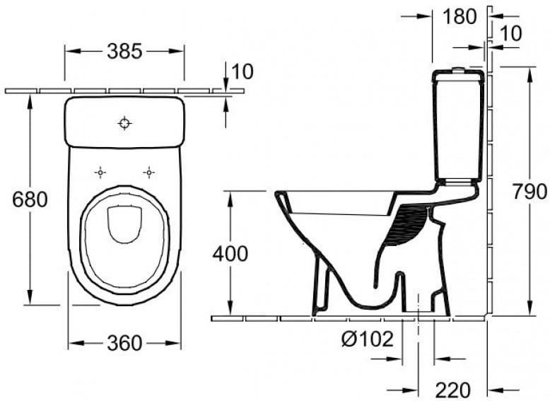 Бачок для унитаза Villeroy & Boch ONovo (1478014)