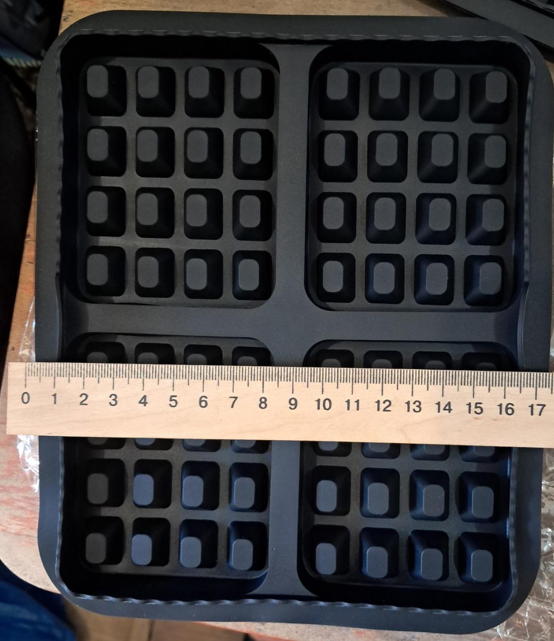 Форма силіконова для вафель у подвійних мультипечах Чорний (SAM-5675) - фото 5