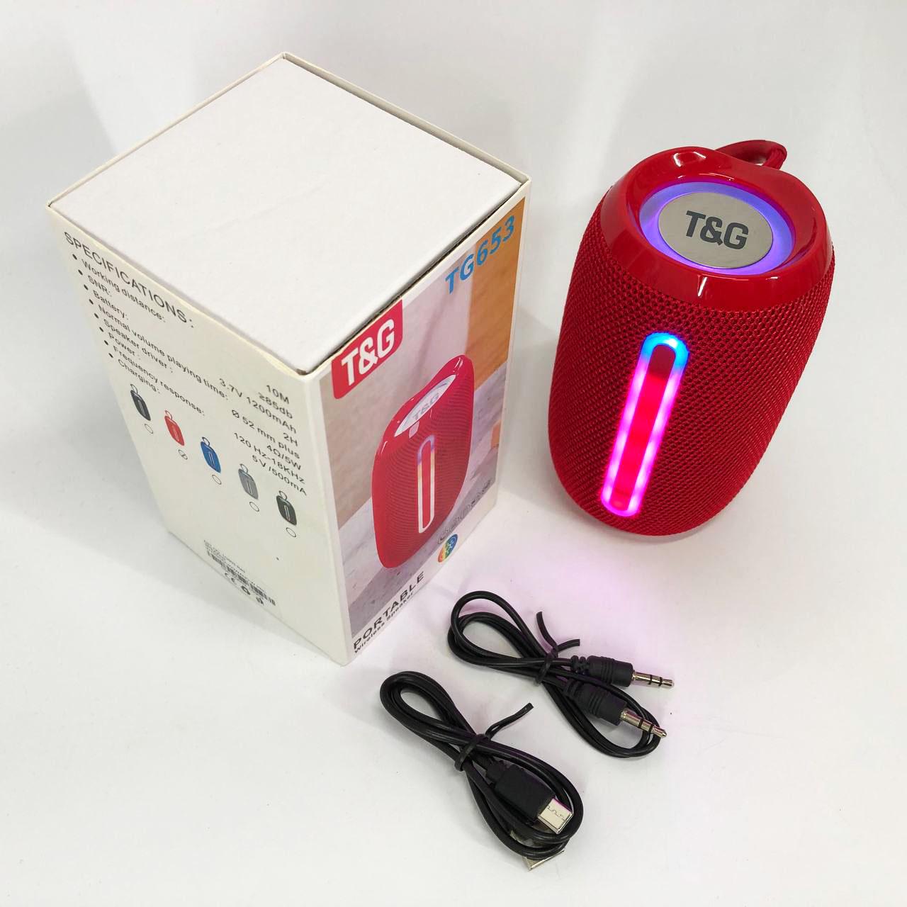 Портативна колонка Bluetooth TG653 USB з ремінцем Червоний - фото 6 Портативна колонка Bluetooth TG653 USB з ремінцем Червоний - фото 6