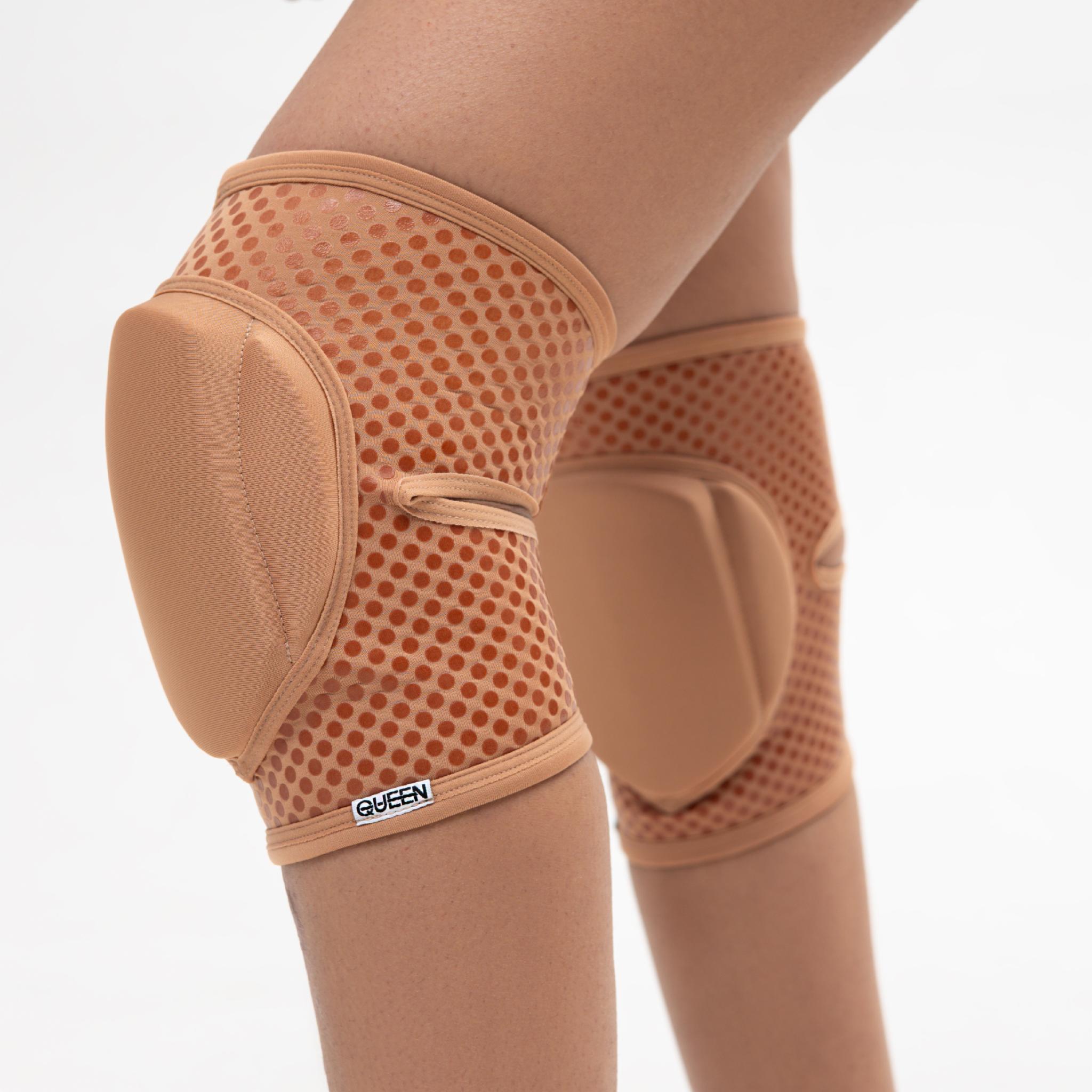 Наколінники липкі для танців пара S Карамельний (QKP_NCG_1042-3) - фото 4