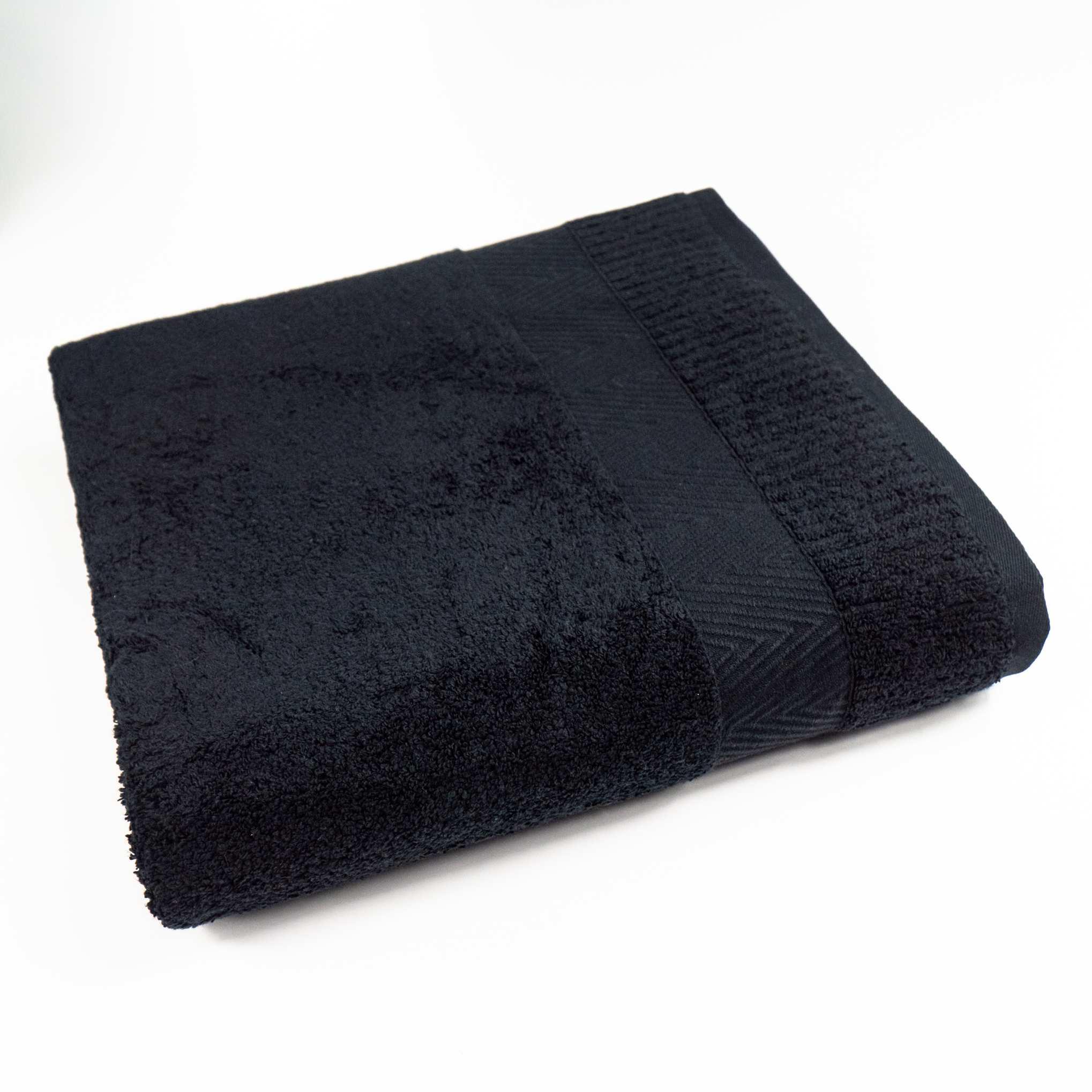 Полотенце банное Зеро Твист Бордюр 100x150 см Черный (550-150-ztb-black)