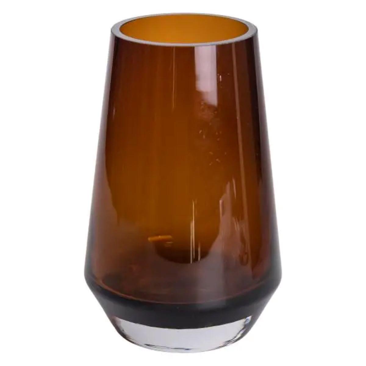 Ваза скляна для квітів Light House 1,7 л 22 см Коричневий (LG-20204)