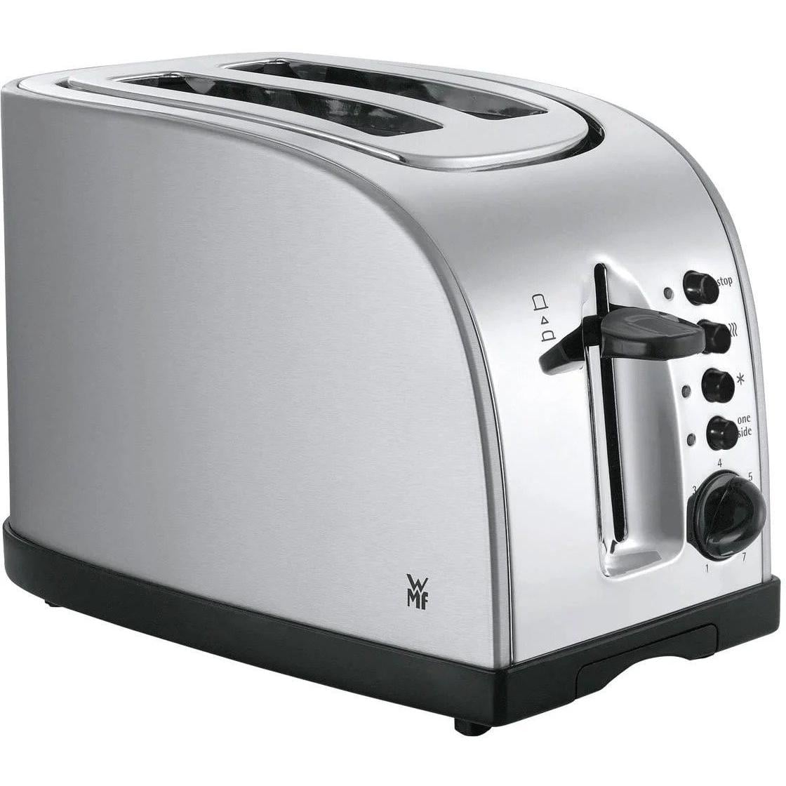 Тостер WMF Stelio 414010012 980 Вт 2 отделения 7 ступеней поджаривания Silver/Black (37525158)
