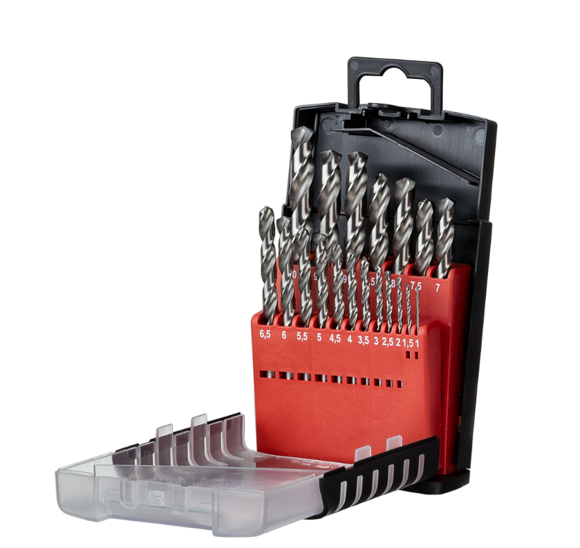 Набір свердл по металу Ultra Р6М5 1-10 мм 19 шт. у кейсі (1191712)