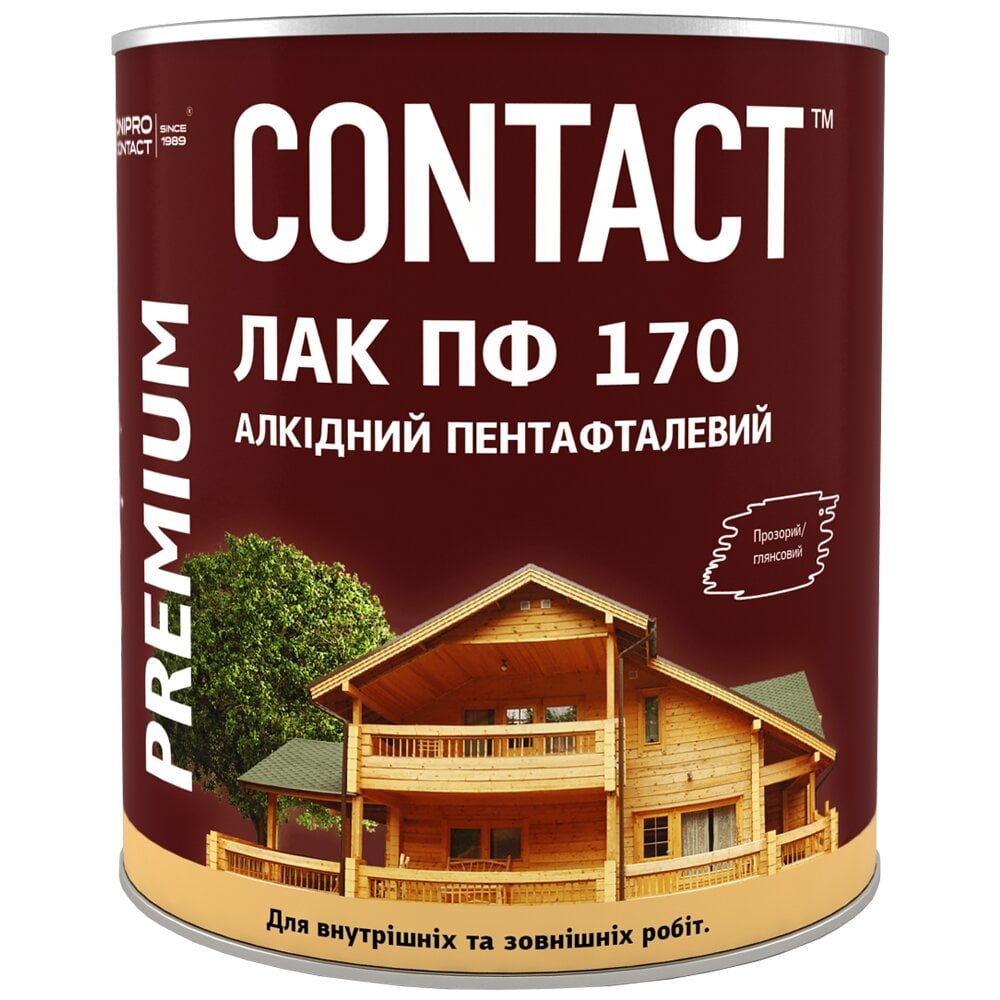 Лак Contact ПФ-170 для зовнішніх та внутрішніх робіт 0,7 кг (3766)