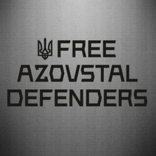 Наклейка Free Azovstal Defenders 30x14,7 см Черный (21734088)