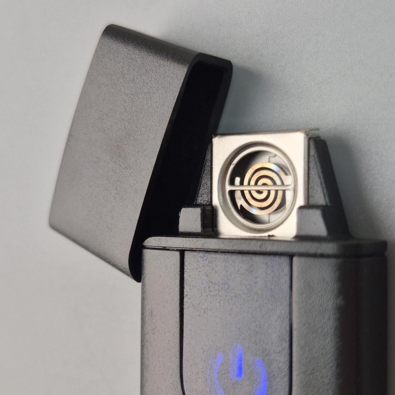 Зажигалка сенсорная электронная USB Черный (1709) - фото 8