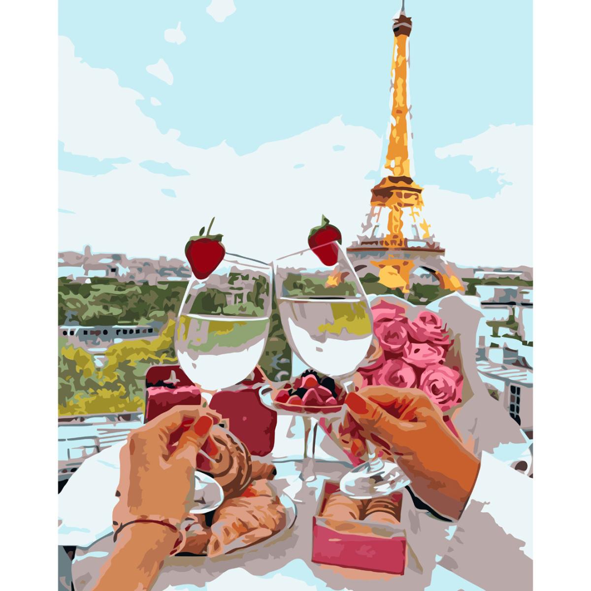 Картина по номерам Strateg Шампанское в Париже 40x50 см (VA-3004)