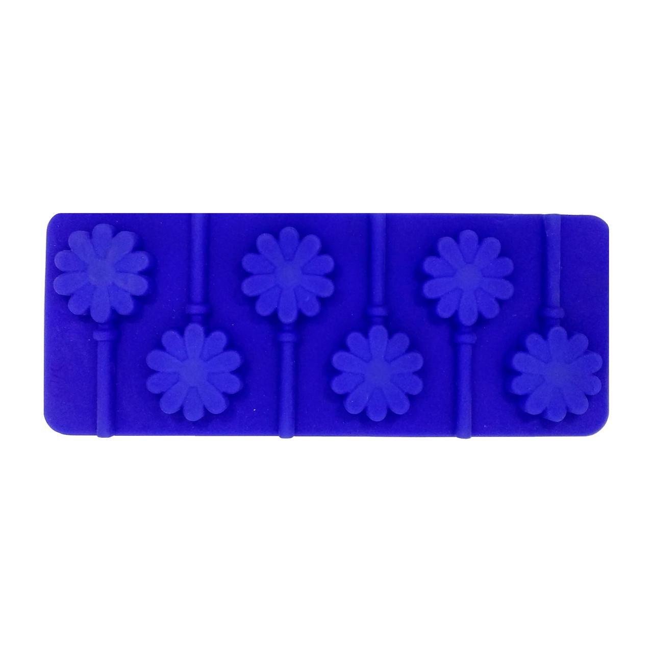 Силиконовая форма для леденцов и конфет MagicKitchen №548 Цветочки на палочке 24х9.5х1 см (204024)