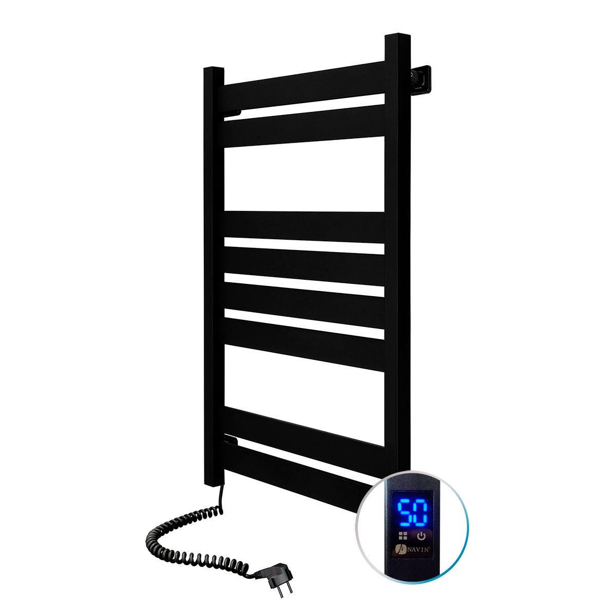 Рушникосушарка електрична NAVIN Largo Sensor ліва 500х800 мм муар Чорний (2134805660)