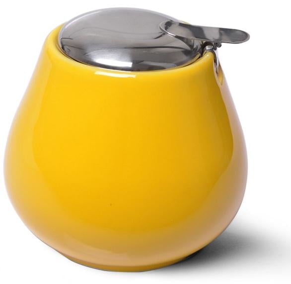 Сахарница керамическая Fissman ProfiTea с откидной крышкой 600 мл Желтый