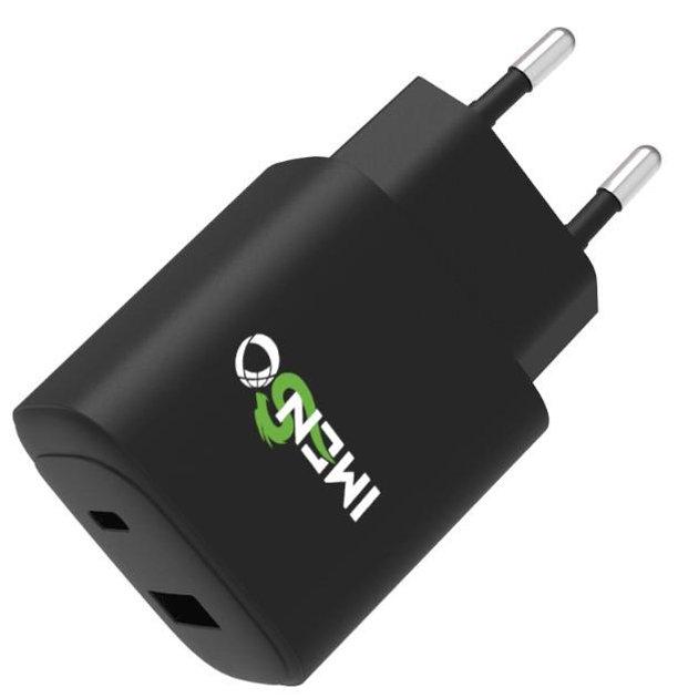 Зарядное устройство сетевое IMENSO IMS-C3007 20 Вт 3А USB+Type-C Черный (32407313)