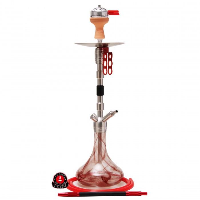 Кальян AMY Deluxe SS 06 Dark steel на 1 персону 79 см Червоний (641103944)