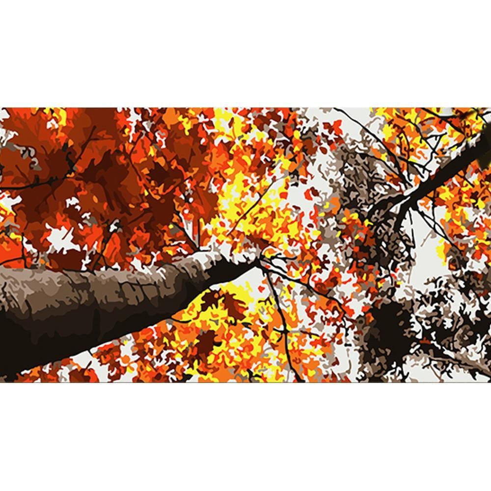 Картина по номерам Strateg Золото деревьев 50х25 см (WW193)