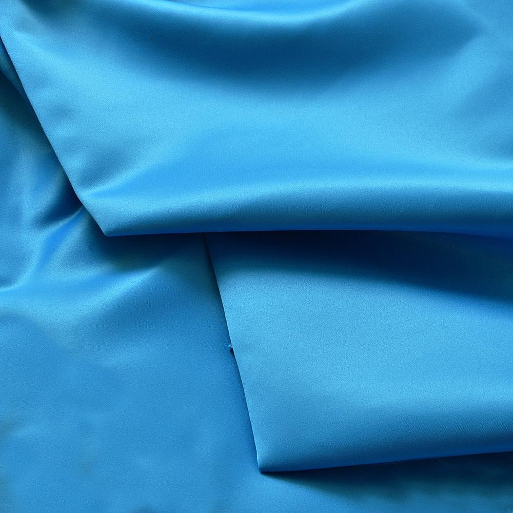 Ткань тафта свадебная т/блакитна