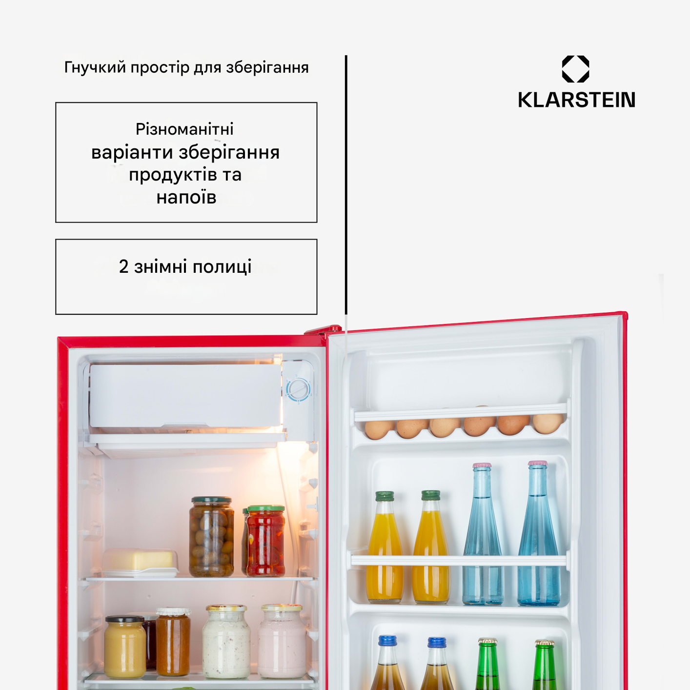 Холодильник Klarstein Beercracker 91 л з морозильним відділенням 7 л (10045922) - фото 6 Холодильник Klarstein Beercracker 91 л з морозильним відділенням 7 л (10045922) - фото 6