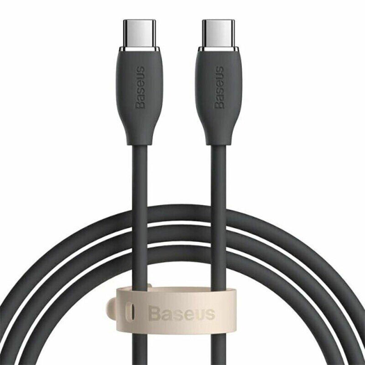 Кабель BASEUS Jelly Liquid Silica Gel Fast Charging Data Cable Type-C to Type-C 100W 1,2 м 2,4A Black (CAGD030001)