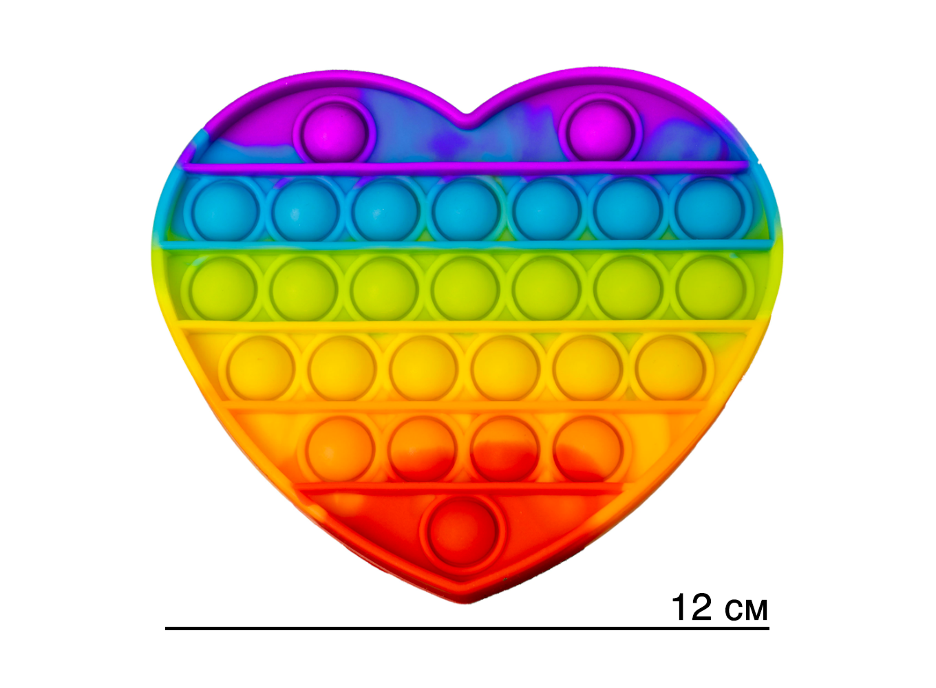 Игрушка-антистресс Поп Ит Сердце вечная пупырка - фото 2