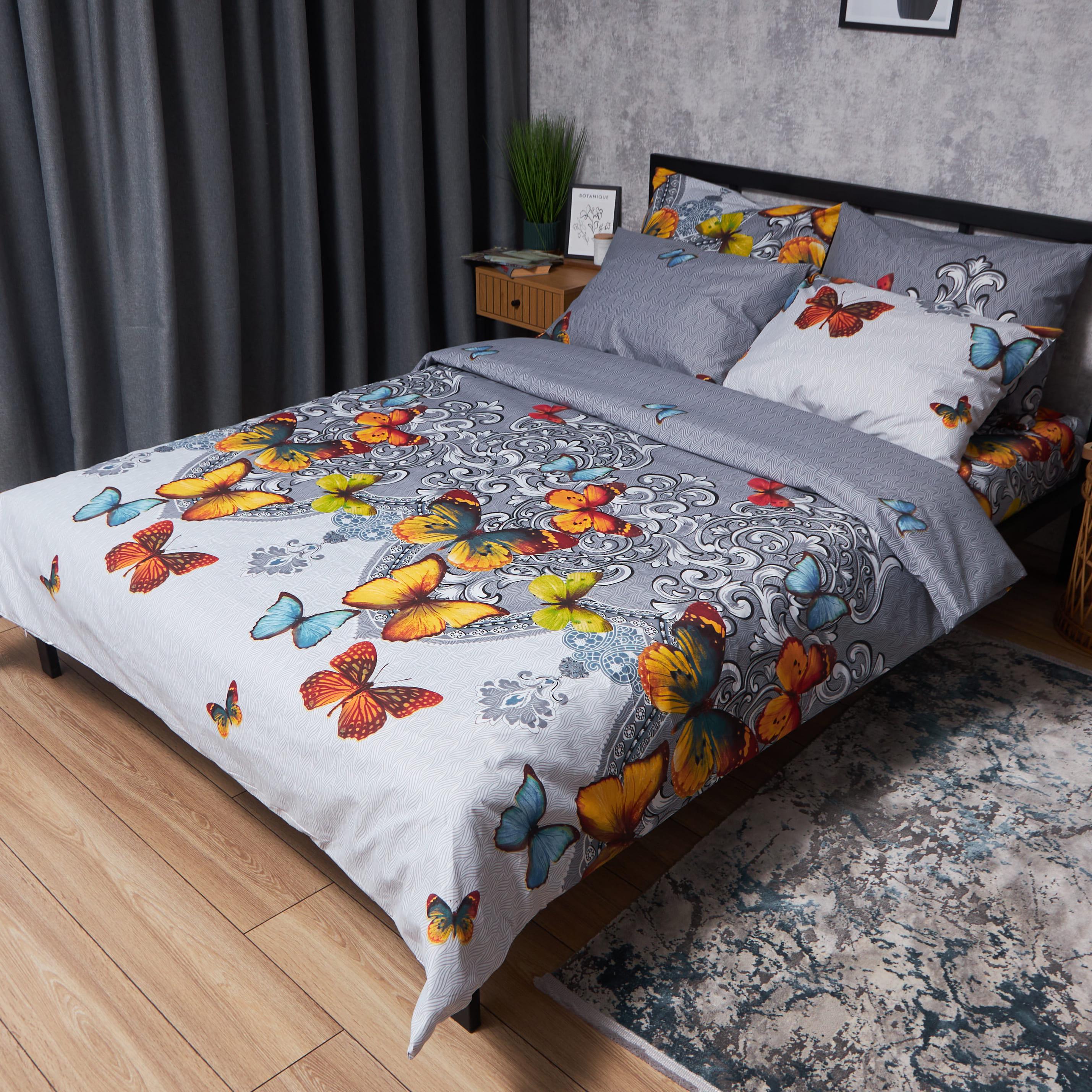 Комплект постельного белья Moon&Star микросатин Premium Butterfly Dream евро наволочка 2 шт. 200x220 см (MS-820008132)