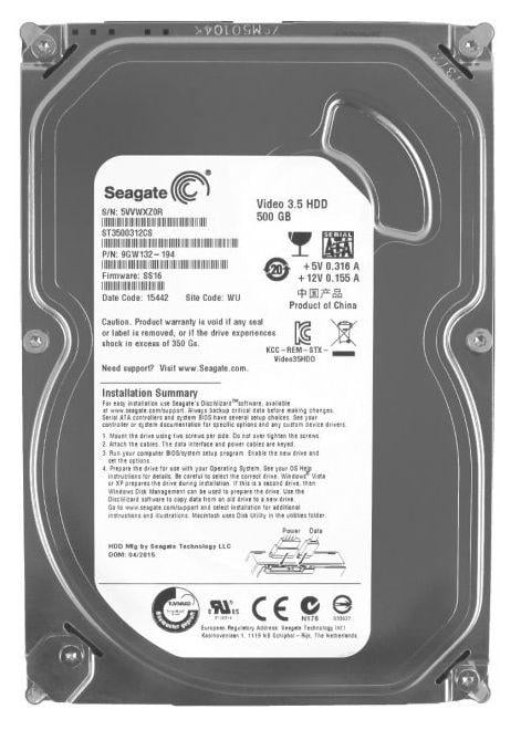 Жорсткий диск Seagate Pipeline HD ST3500312CS 500 Гб (19569614) - фото 2