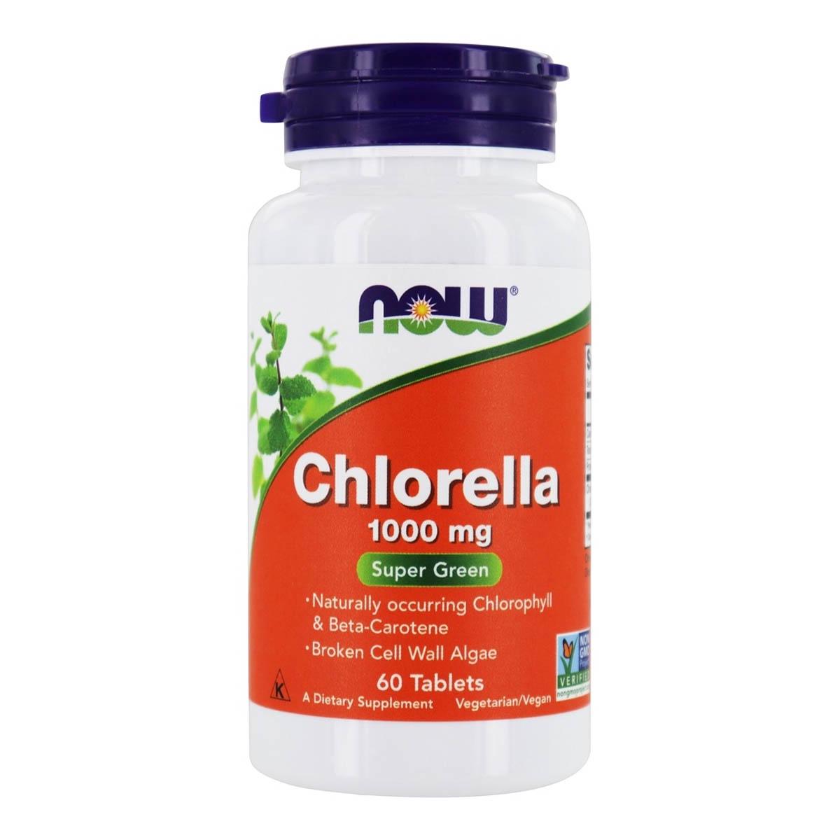 Хлорелла Now Foods 1000 мг 60 таблеток (00000030564)
