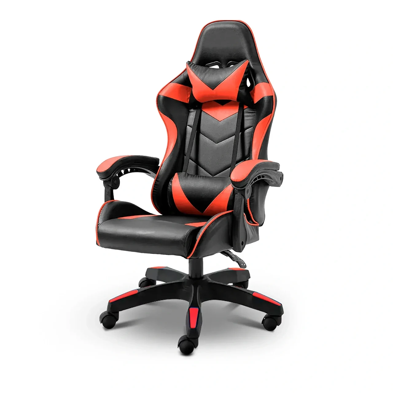 Кресло компьютерное для офиса и дома 4Points DL с подушками Черный/Красный (40276)