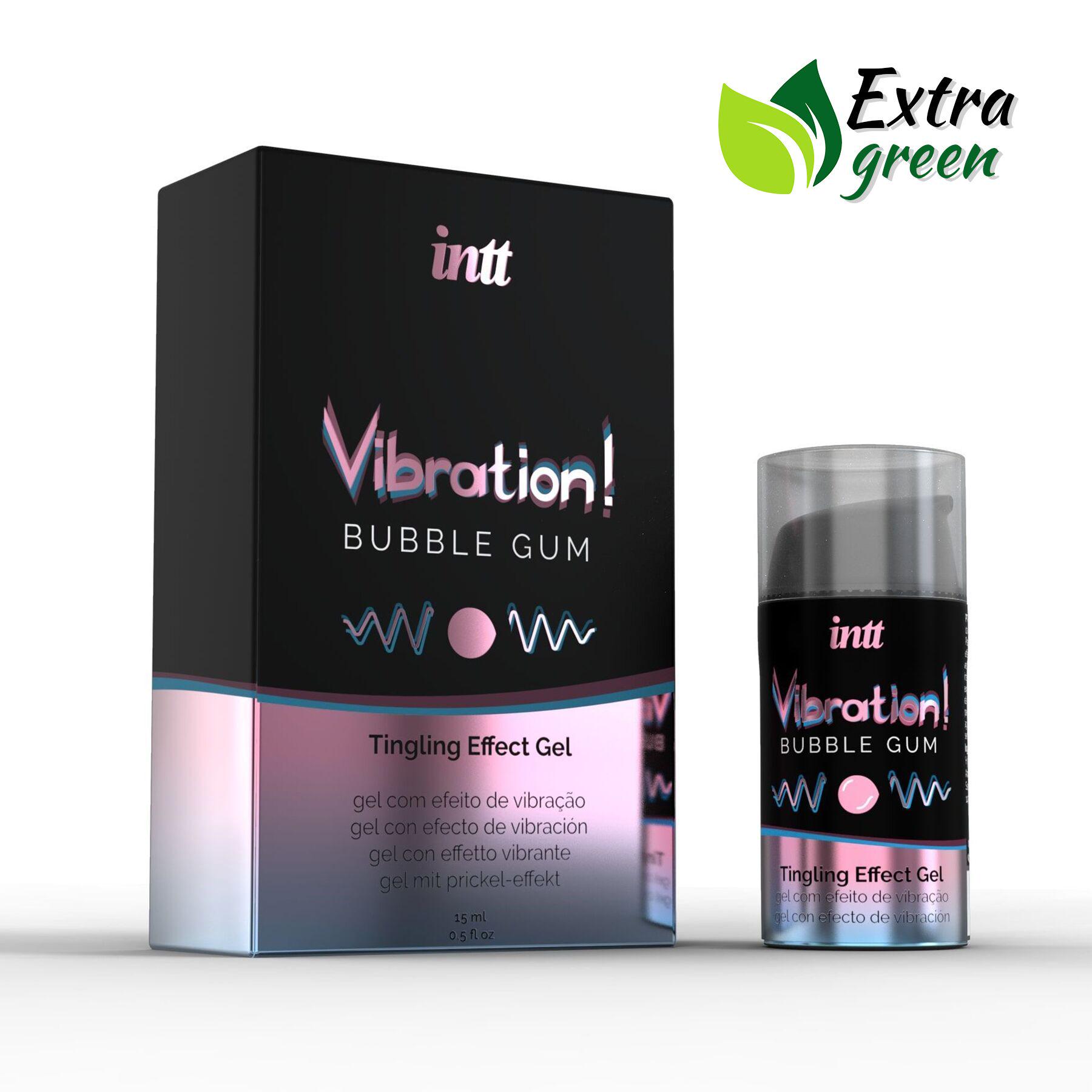 Жидкий вибратор Intt Vibration Bubble Gum 15 мл Extra Green (SO5411) - фото 3