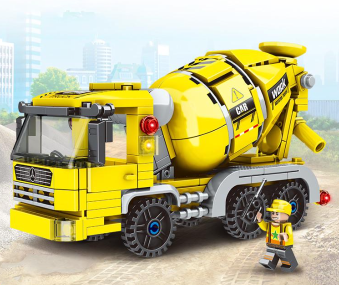 Конструктор Micro Diamonds Blocks Mingdi Вантажівка-бетонозмішувач 310 дет. Жовтий
