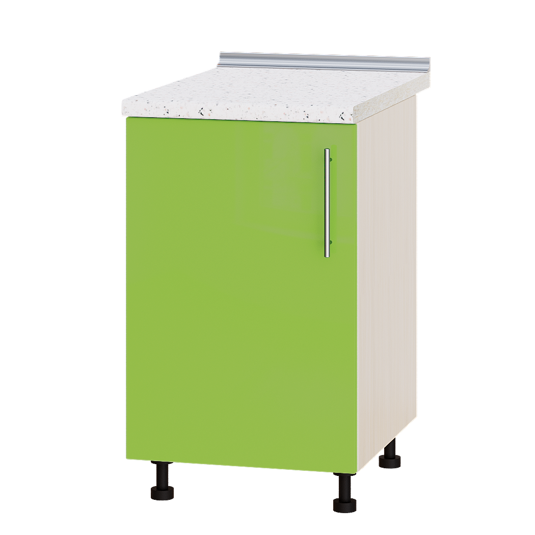 Шкаф нижний Эверест Модерн модуль Низ Н83-500 50х47х85 см Яблоко глянец/Дуб Молочный (05435)