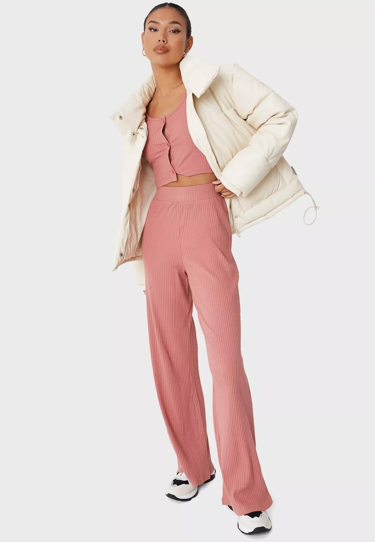 Костюм Missguided топ и брюки р. 34 Розовый (R9347977)