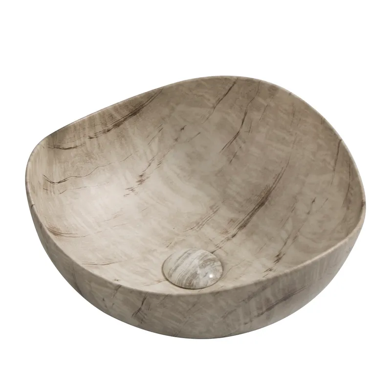 Раковина накладна MIXXUS Premium WAVE-0103 380х380х170 мм Marble (MP6532)