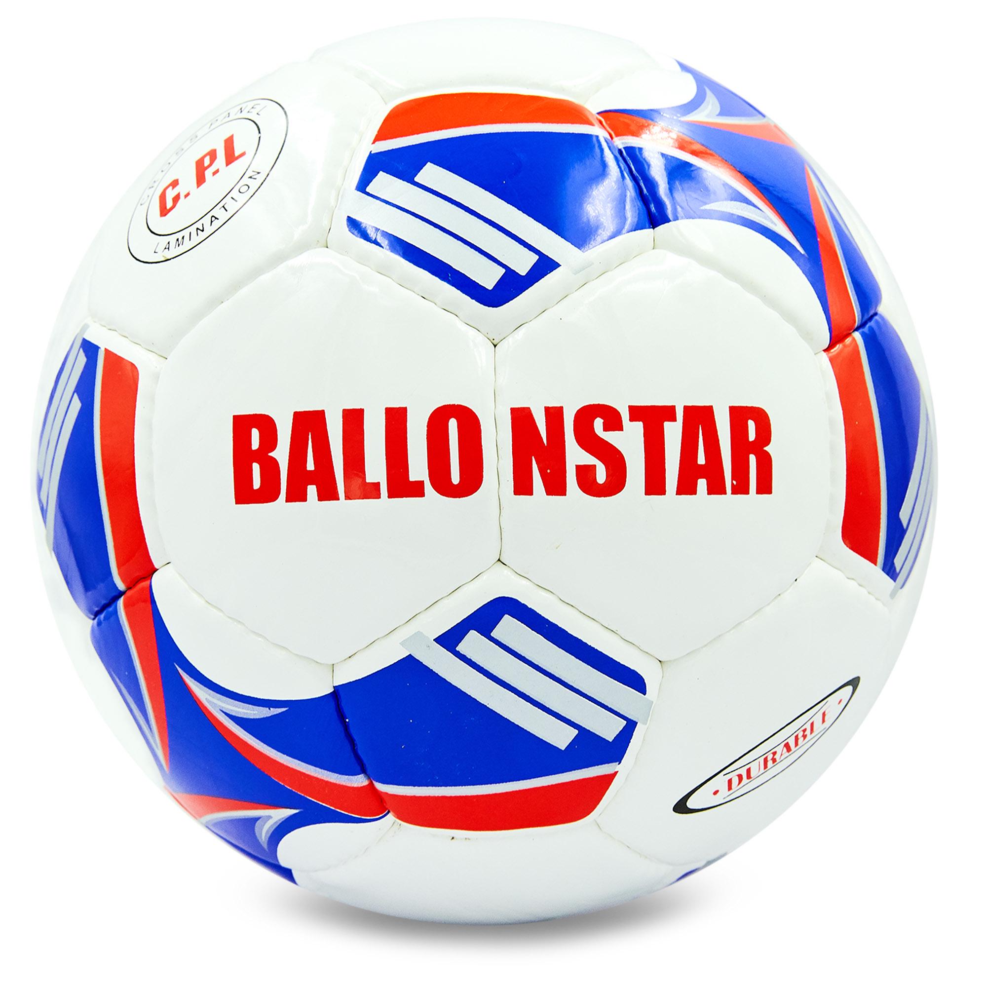 Мяч футбольный Zelart BALLONSTAR FB-5413 №5 PU Синий/Красный (DR008046)