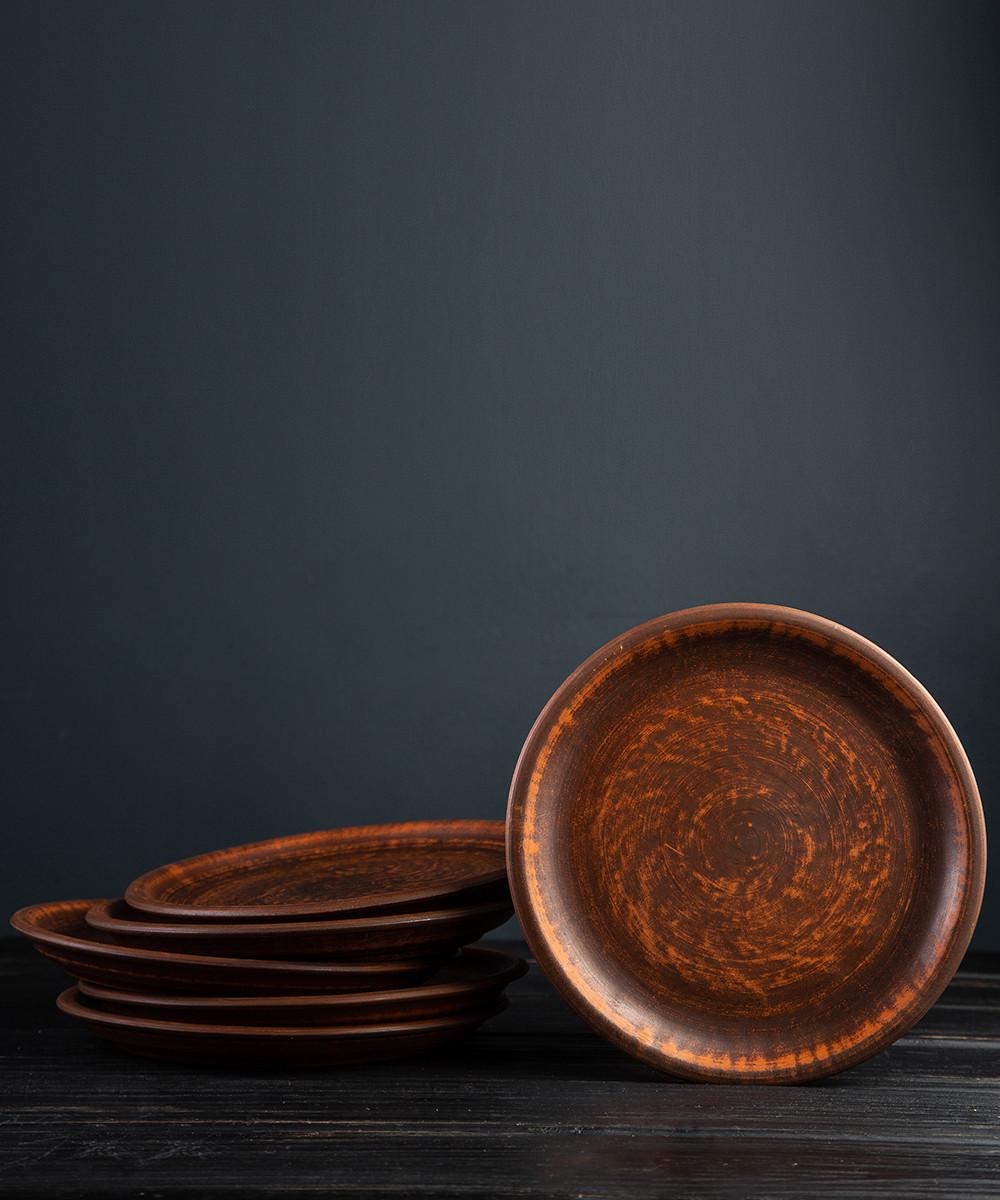 Набор тарелок из красной глины 200 мм 6 шт. (381-6) - фото 6 Набор тарелок из красной глины 200 мм 6 шт. (381-6) - фото 6