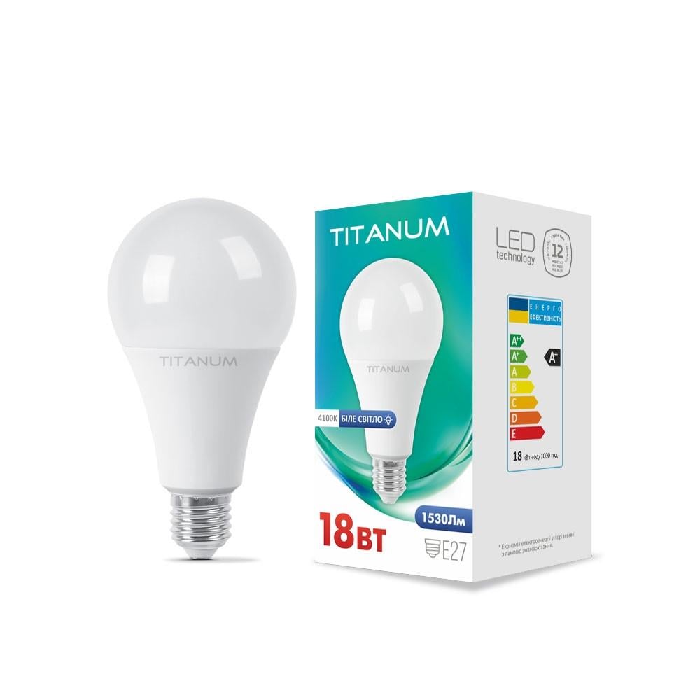 LED лампа TITANUM A80 18W E27 4100K 220V TLA8018274