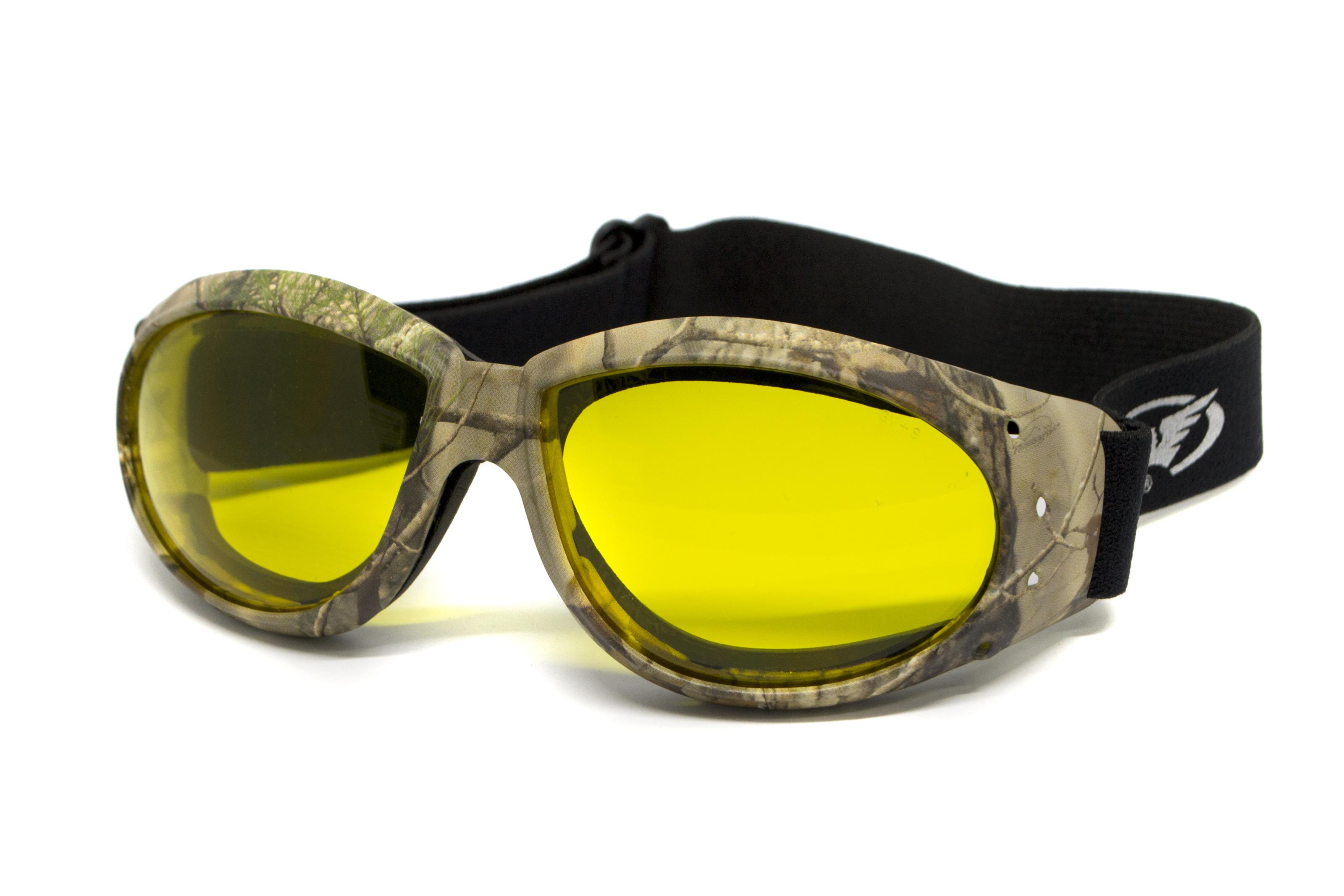 Окуляри захисні з ущільнювачем Global Vision Eliminator Camo Forest Yellow