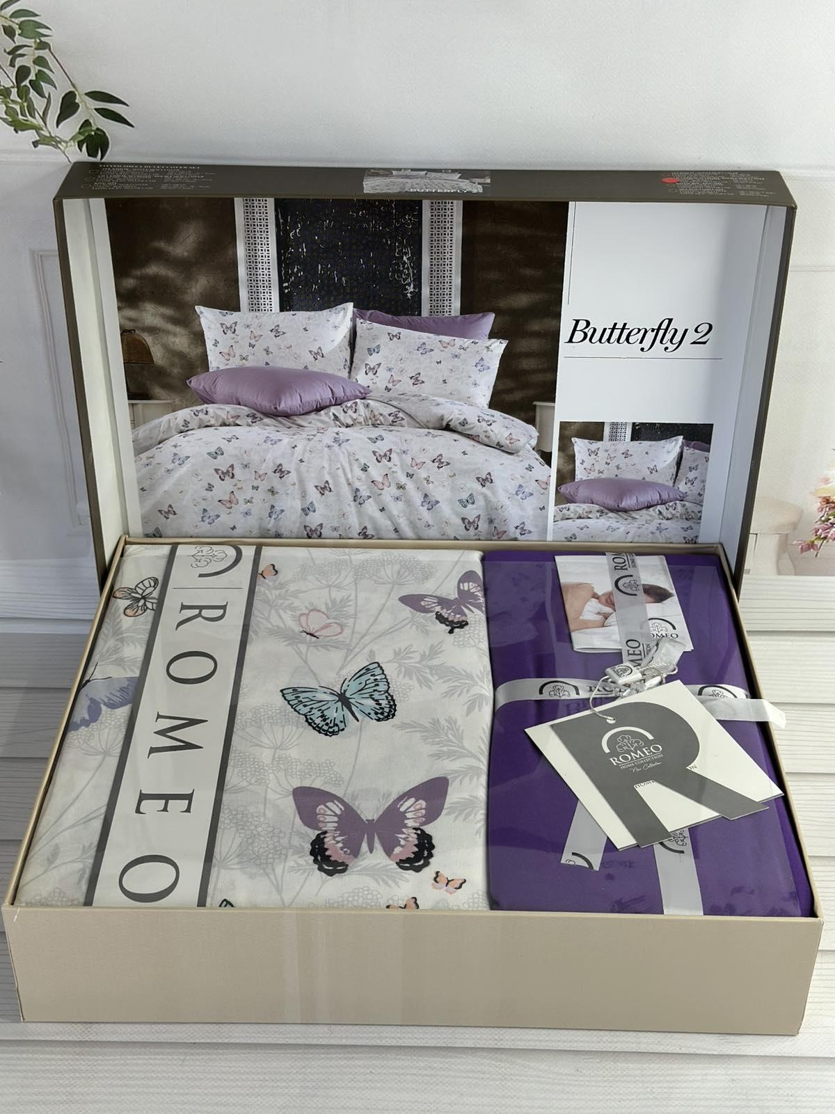 Комплект постільної білизни Butterfly 2 Вензель поплін Євро Бежевий (Butterfly 2) - фото 4 Комплект постільної білизни Butterfly 2 Вензель поплін Євро Бежевий (Butterfly 2) - фото 4