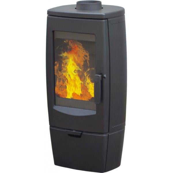 Піч чавунна дров’яна Plamen Gala 8 кВт твердопаливна Чорний