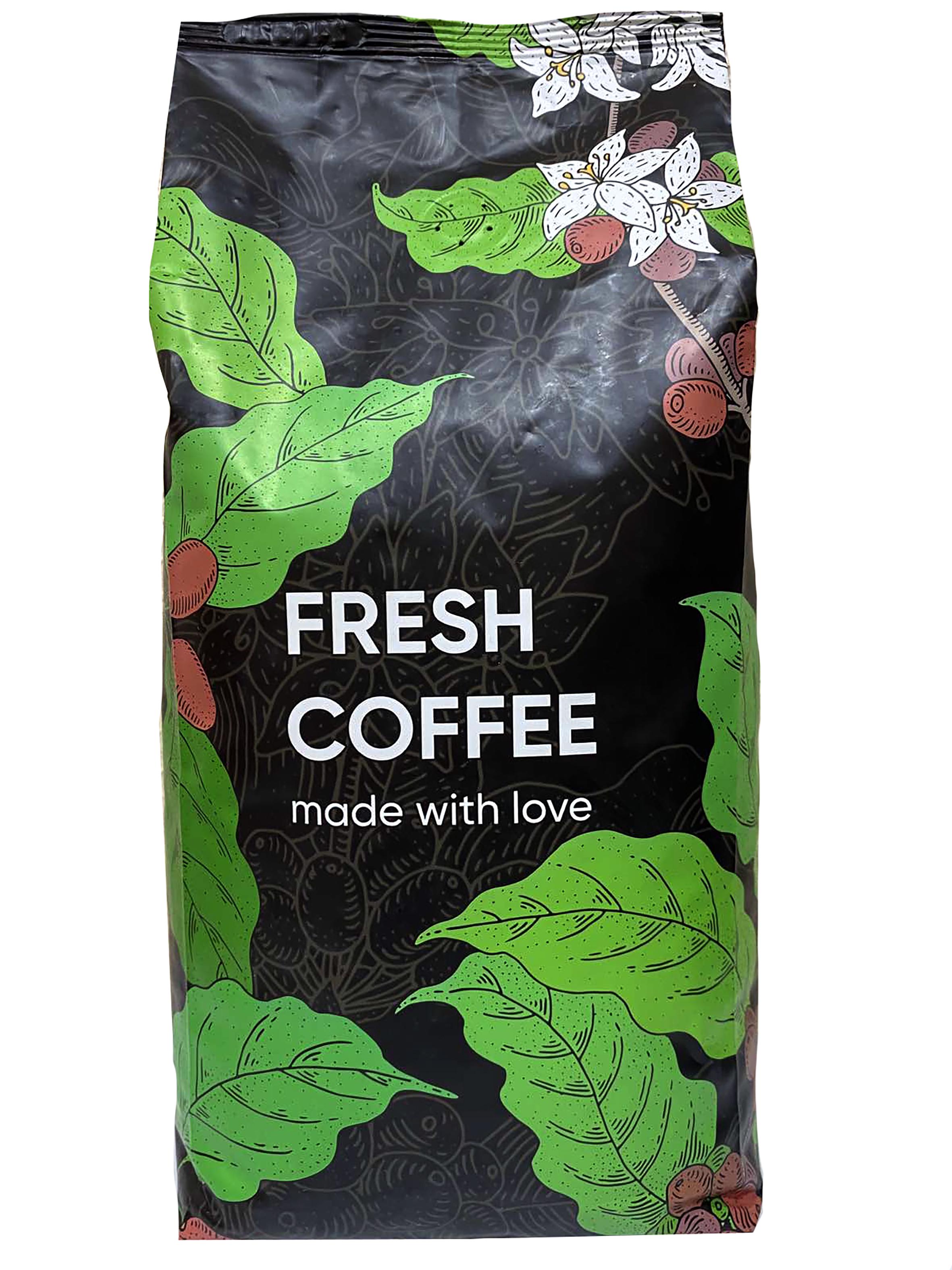 Кава в зернах Бразилія Fresh Coffee шоколад горіх сухофрукти