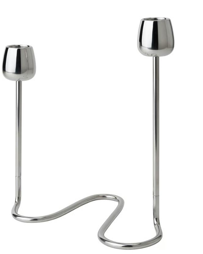 Підсвічник SILVERPÄRON на 2 свічки нержавіюча сталь 20 см (29436103)