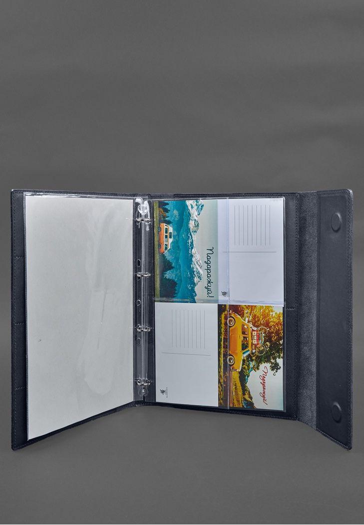 Шкіряна папка для документів сімейна А4 на сегрегаторі з файлами Темно-синій (A-028630) - фото 6 Шкіряна папка для документів сімейна А4 на сегрегаторі з файлами Темно-синій (A-028630) - фото 6