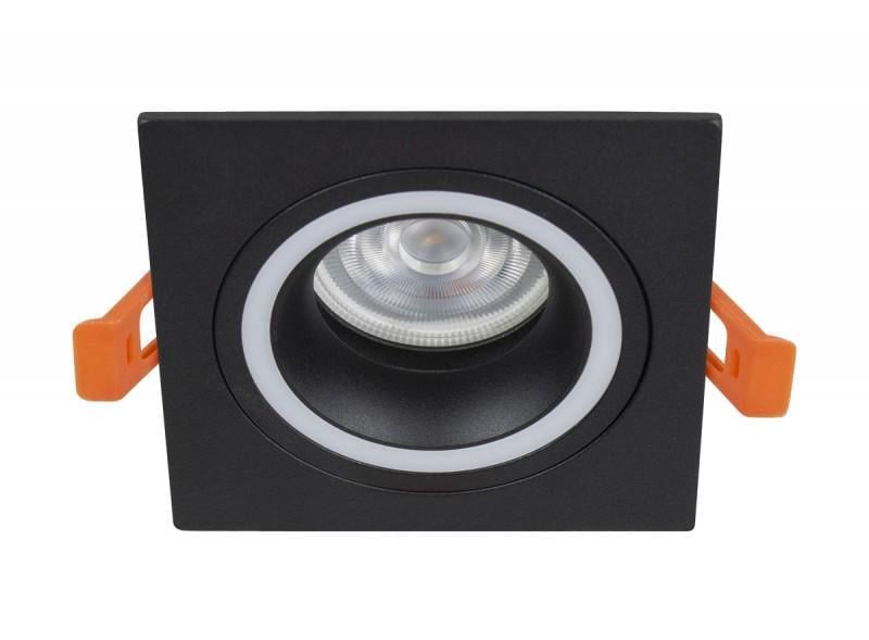 Точечный светильник Luxel GU5.3 IP20 квадратный Черный металл (DP-04B)