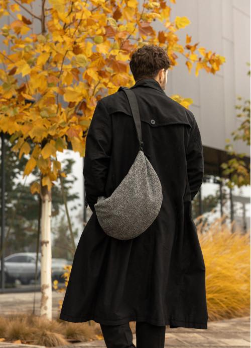 Мужская сумка хобо Sambag тканевая Серый (722058428) - фото 6 Мужская сумка хобо Sambag тканевая Серый (722058428) - фото 6