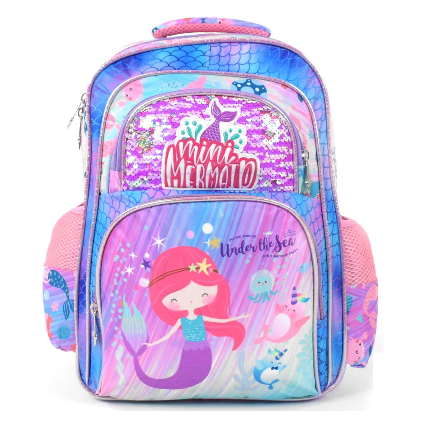 Школьный рюкзак для девочки с пайетками Розовый (22664)