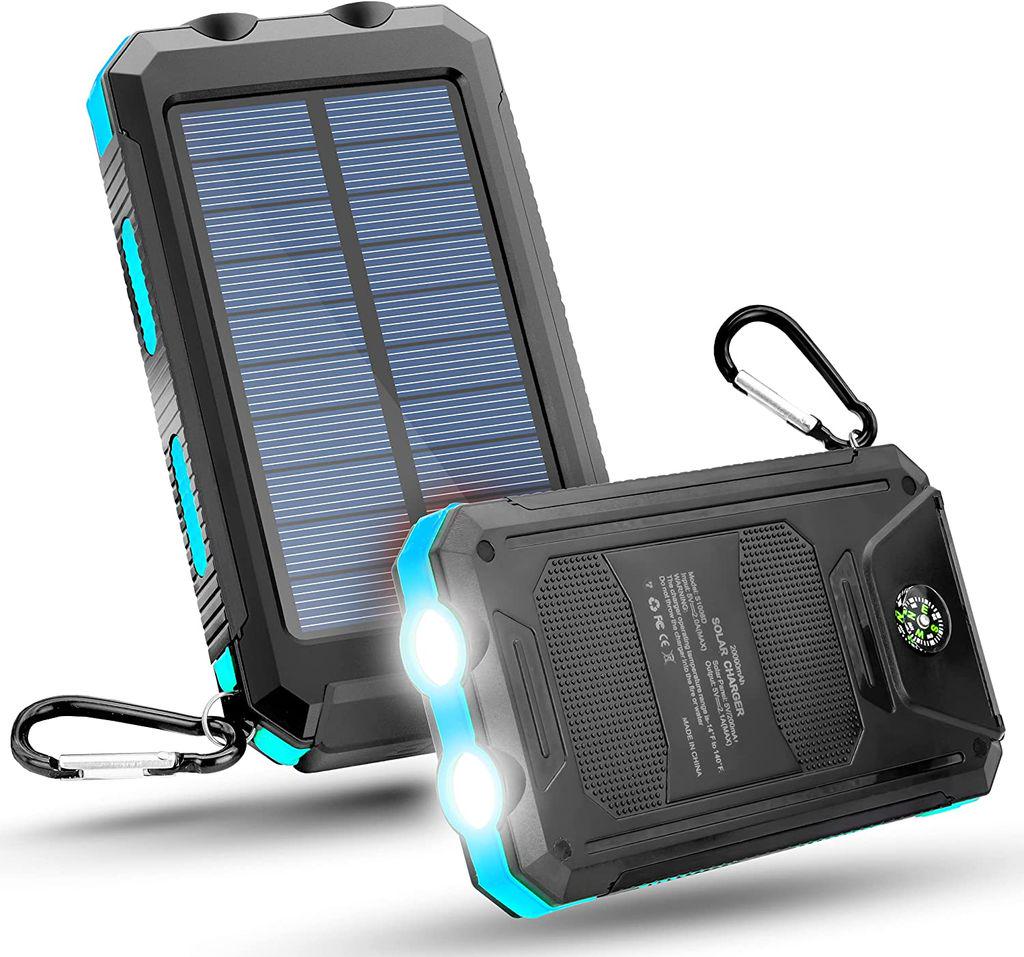 Портативний зарядний пристрій Solar Charger mini 20000 мAг Power Bank з вбудованою сонячною батареєю - фото 3