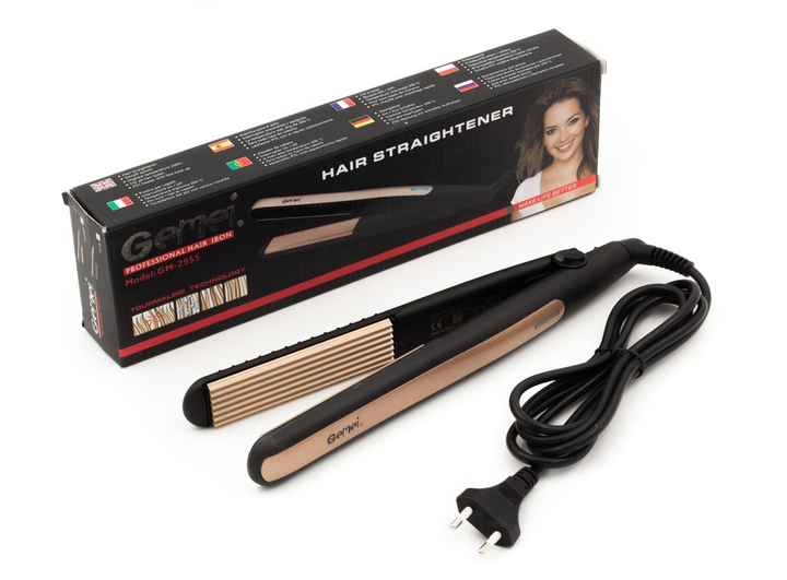 Плойка для завивки волос Gemei GM-2955 с турмалиновым покрытием (27087500)