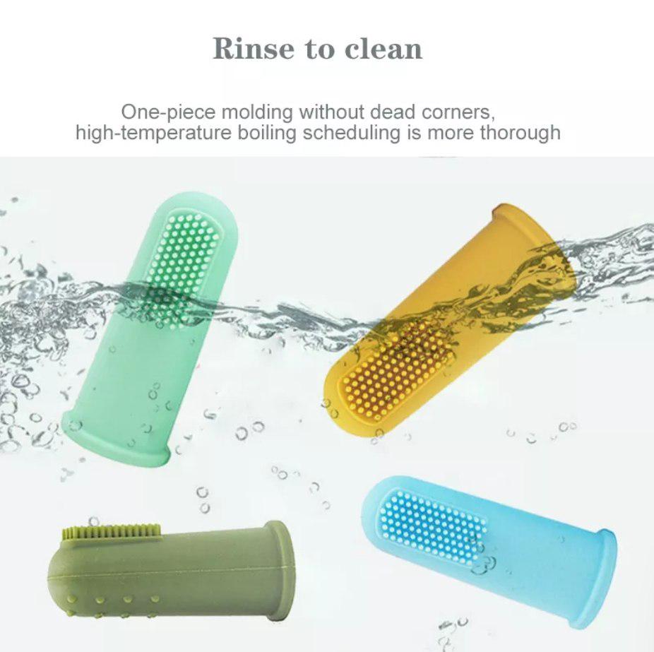 Зубна щітка силіконова Mommy Bag з масажем ясен Сірий (142687) - фото 11